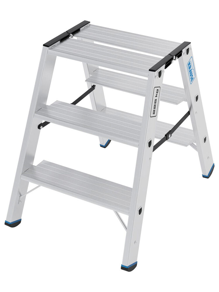 KRAUSE Stabilo schodki dwustronne składane 2x3 stopnie 225 kg